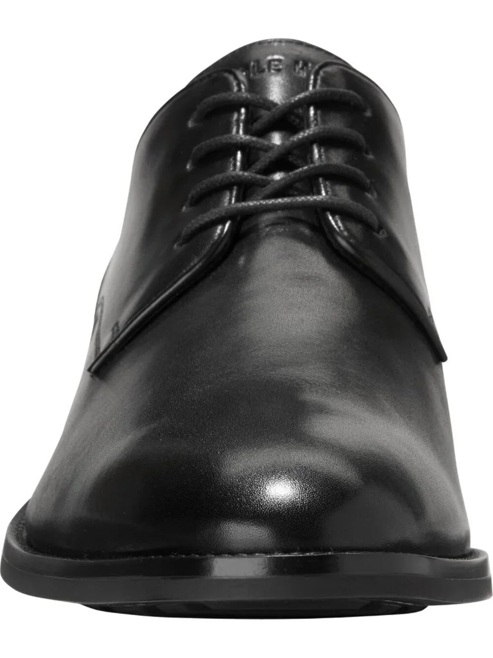 Men's Black Solid Leather Lenox Hill Cap Toe Low-top Business Derby Oxford Shoes